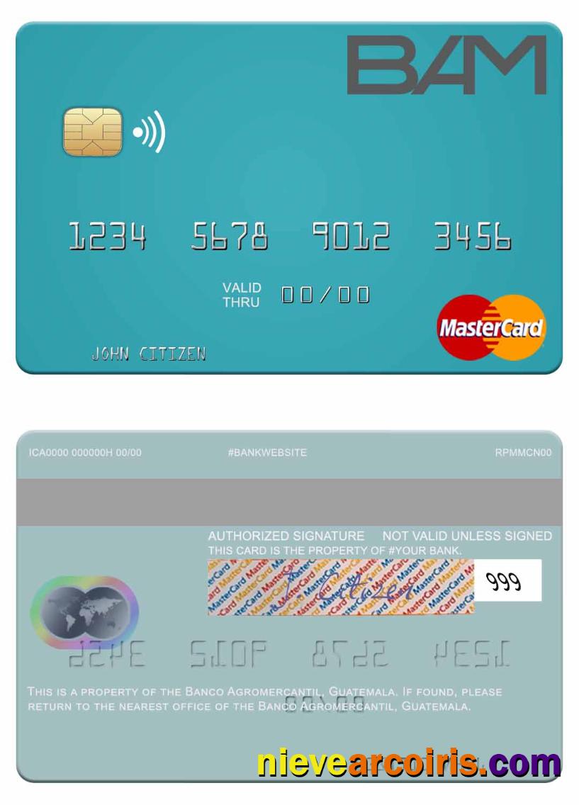 Guatemala Banco Agromercantil mastercard